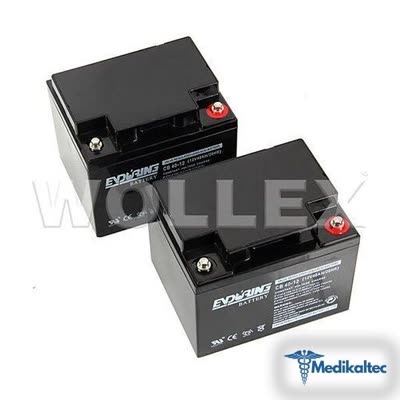 12V 40Ah Akülü Tekerlekli Sandalye Deep Cycle Akü 2 Adet