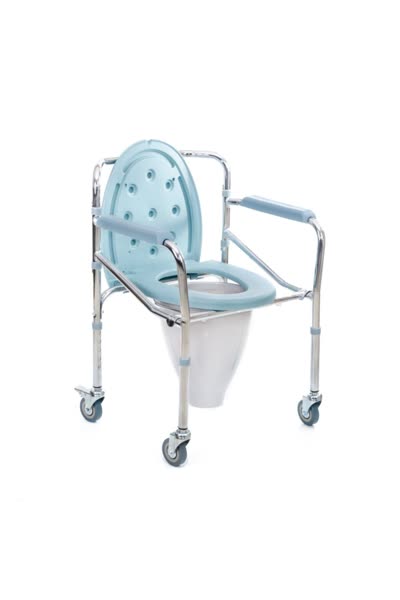 Ky696 A Uzun Kovalı Komot Hasta Tuvalet ve Banyo Özellikli Tekerlekli Sandalye